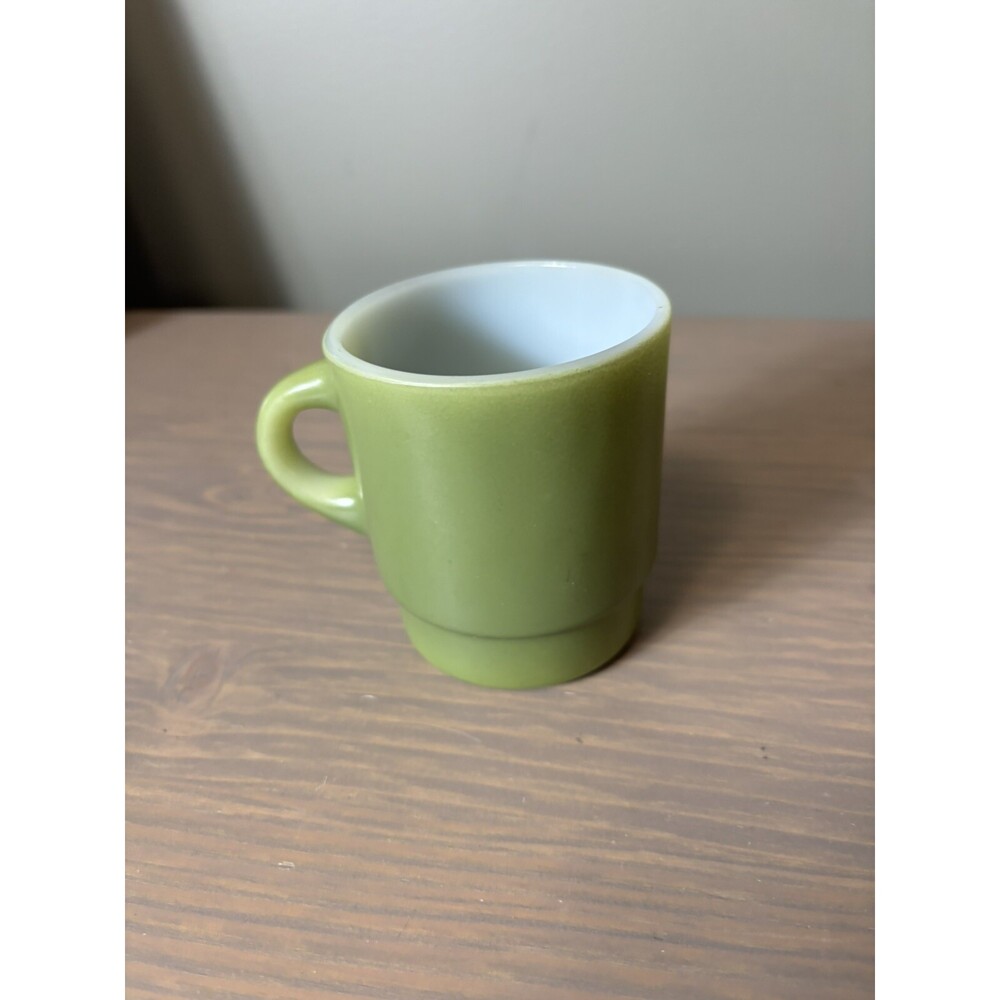 Anchor Hocking Fire King Avocado Stacking Coffee Mug 8 Oz - Picture 2 of 7